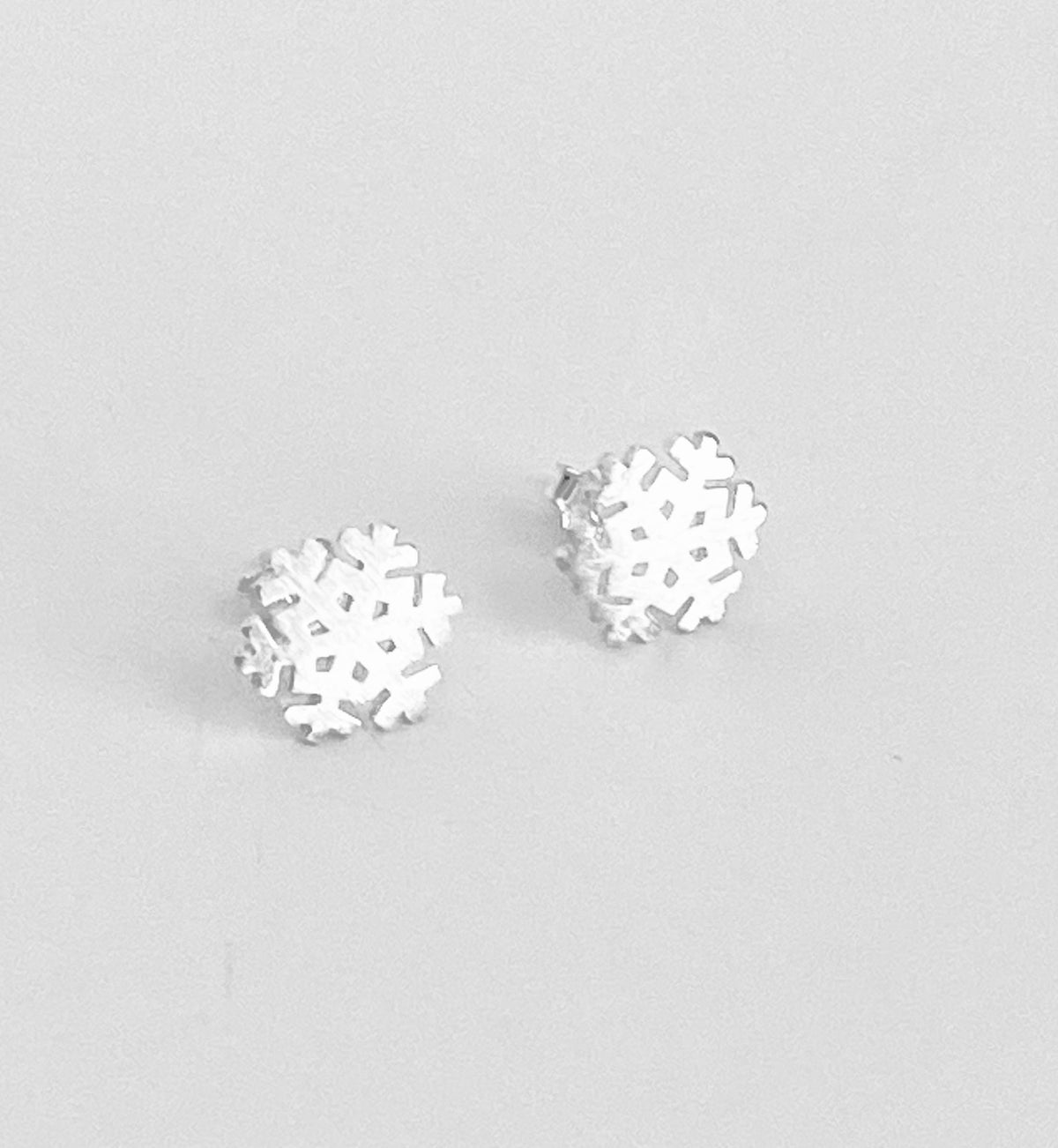 Sterling Silver Snowflake Stud Earrings