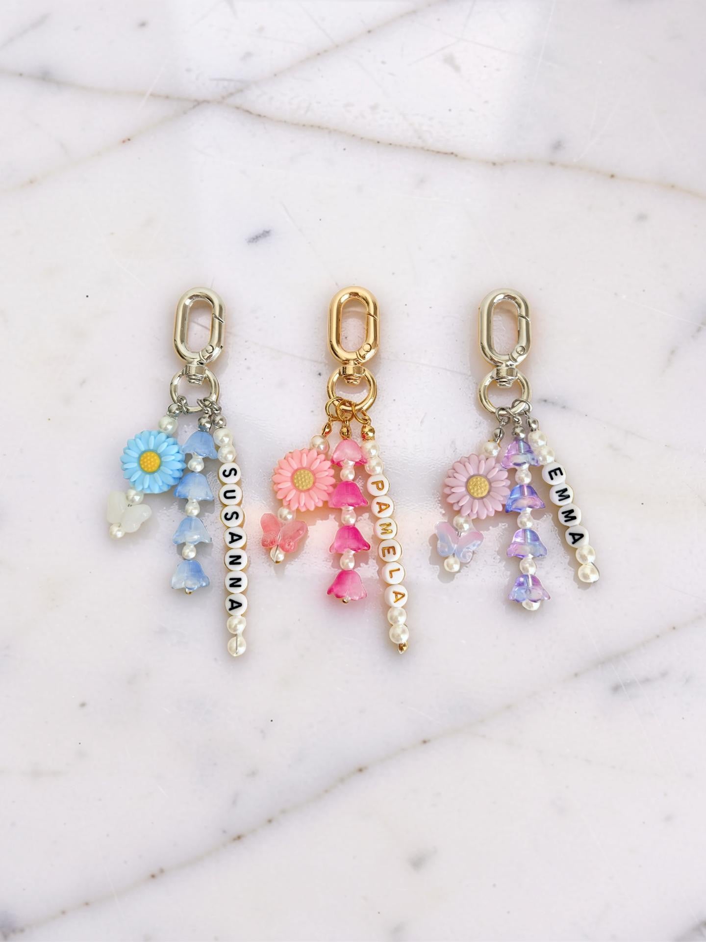 Personalized Daisy Bag Charm
