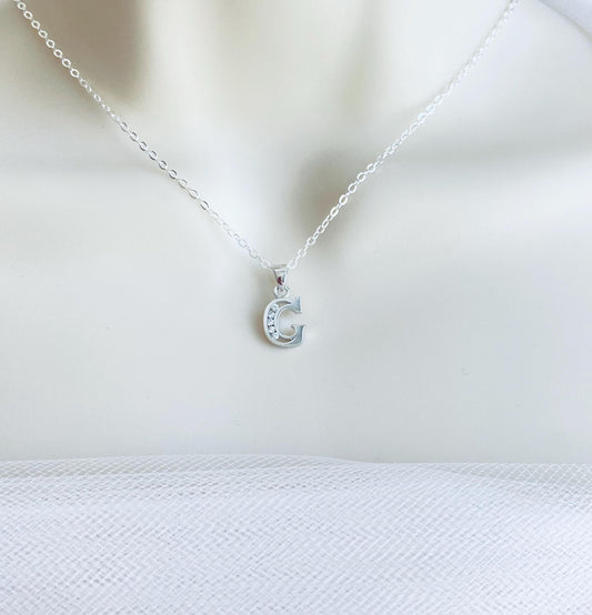 Personalized Sterling Silver Initial Necklace