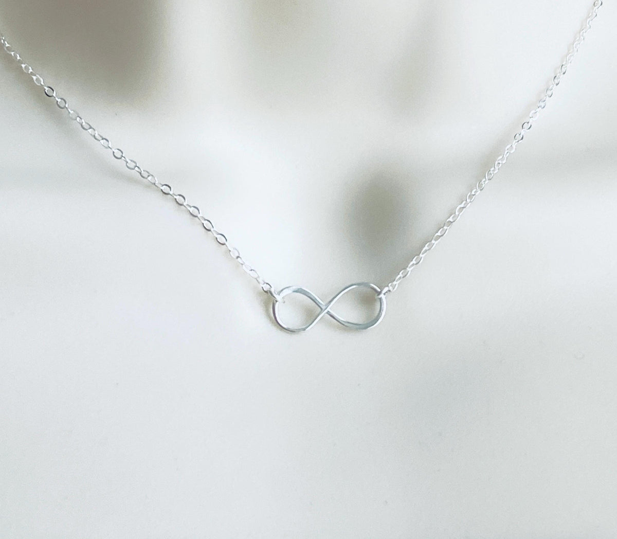 Sterling Silver Infinity Necklace • 925 Silver Symbol of Love Pendant