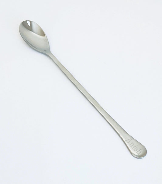 Personalized Stainless Steel Long Handle Coffee Spoon • Custom Engraved Coffee Lover Gift
