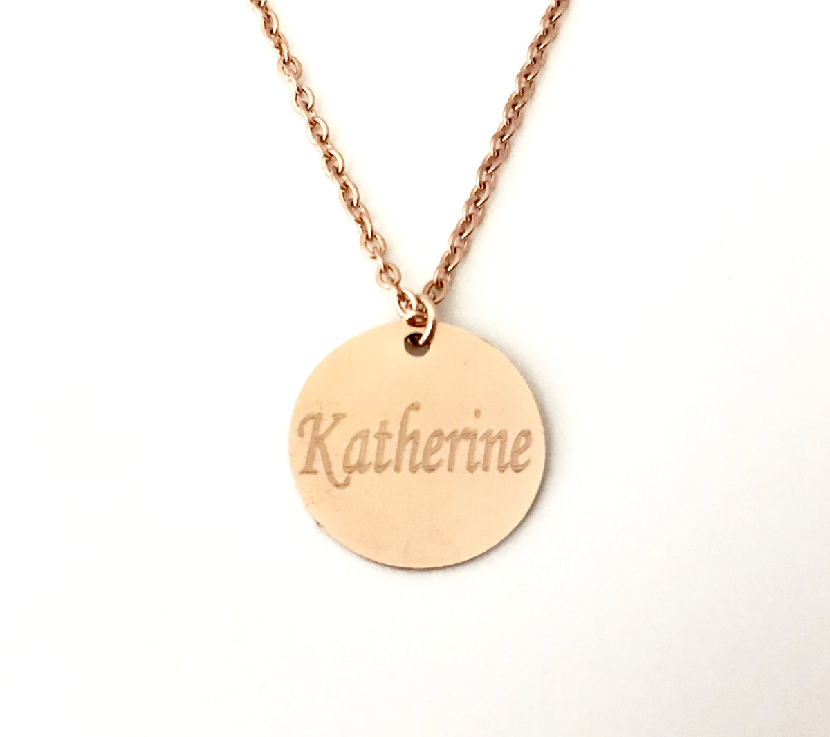 Personalized Stainless Steel Name Necklace • Stainless Steel, Gold over Stainless Steel & Rose Gold over Stainless Steel