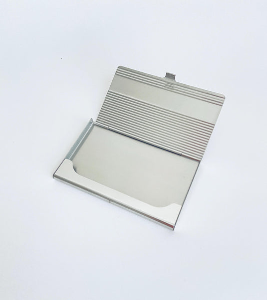 Personalized Business Card Holder • Custom Engraved Metal Business Card Case