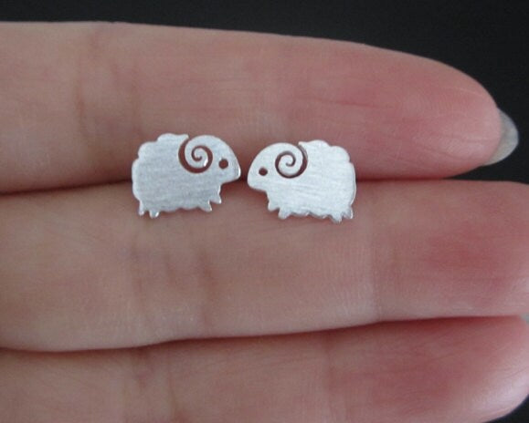 Sterling Silver Elephant Stud Earrings
