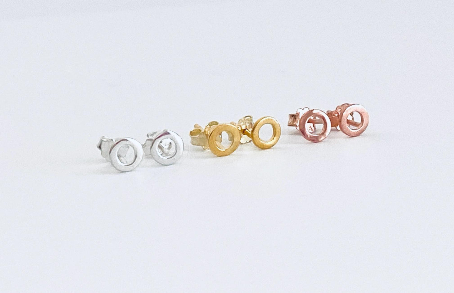 Tiny Kisses Stud Earrings • Sterling Silver, Gold Over Sterling Silver, or Rose Gold Over Sterling Silver