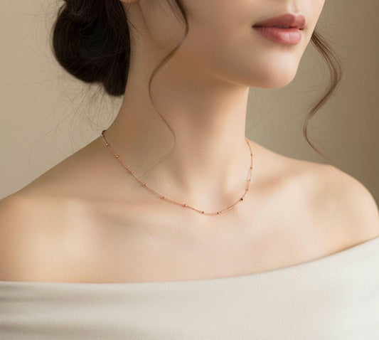 Satellite Chain Necklace • Sterling Silver, Gold Filled or Rose Gold Filled