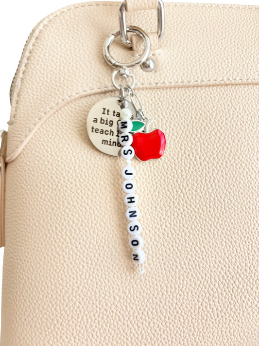 Personalized Teacher Bag Charm