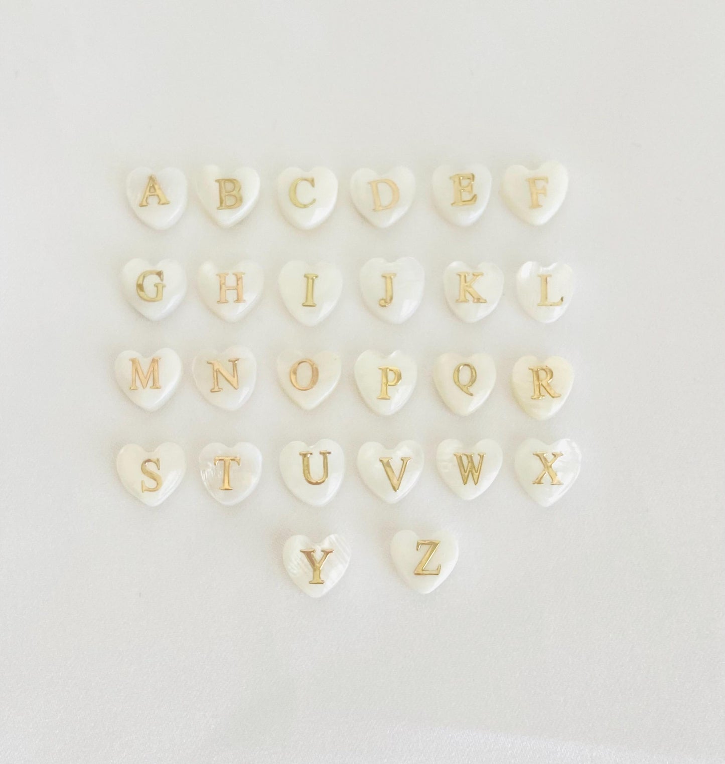 Personalized Dainty Initial Bracelet • Gold Beaded Stretch Bracelet with Shell Initial