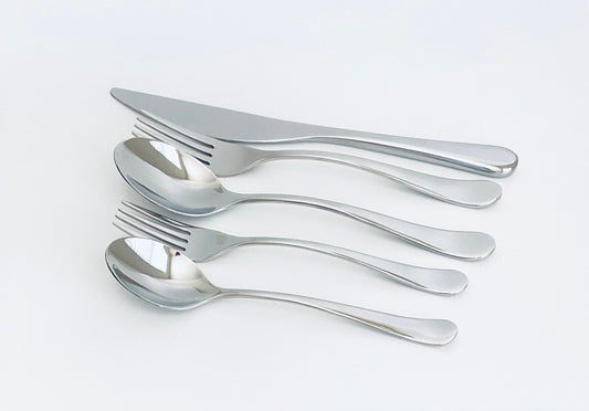 Personalized Polished Stainless Steel Utensils • Custom Engraved Knife, Fork & Spoon