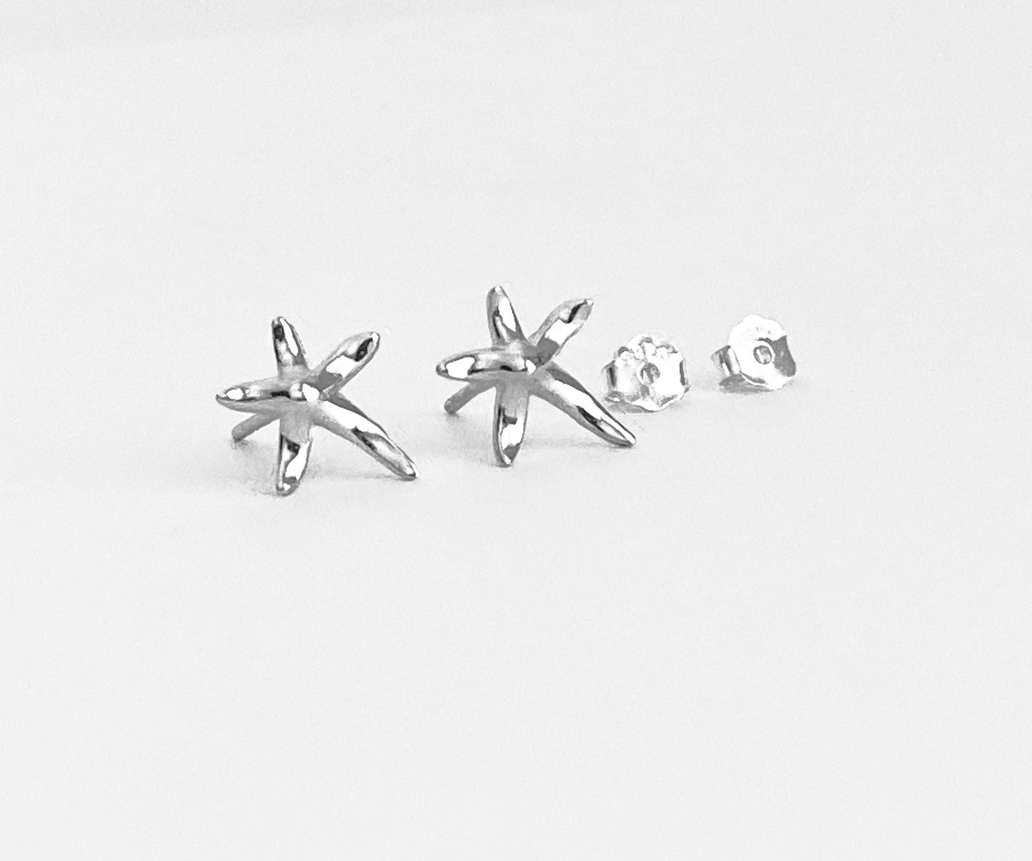 Sterling Silver Starfish Stud Earrings • Ocean Inspired Beach Jewelry