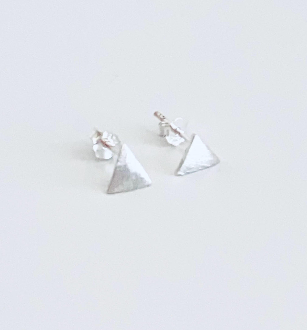 Sterling Silver Triangle Stud Earrings
