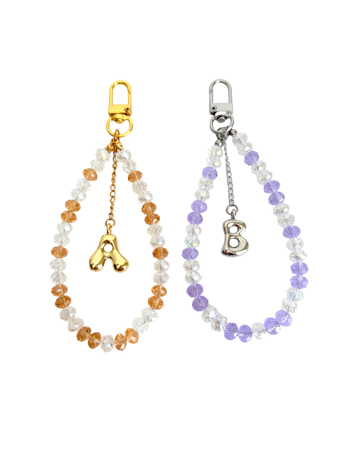 Personalized Initial Purse Charm • Crystal Beaded Bag Charm