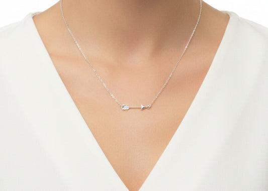 Sterling Silver Arrow Pendant Necklace
