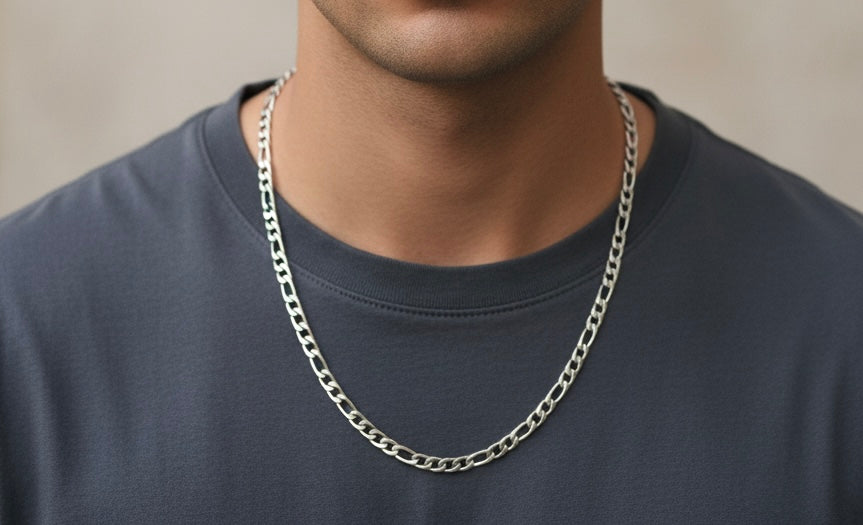 Men's Stainless Steel Flat Chain Necklace