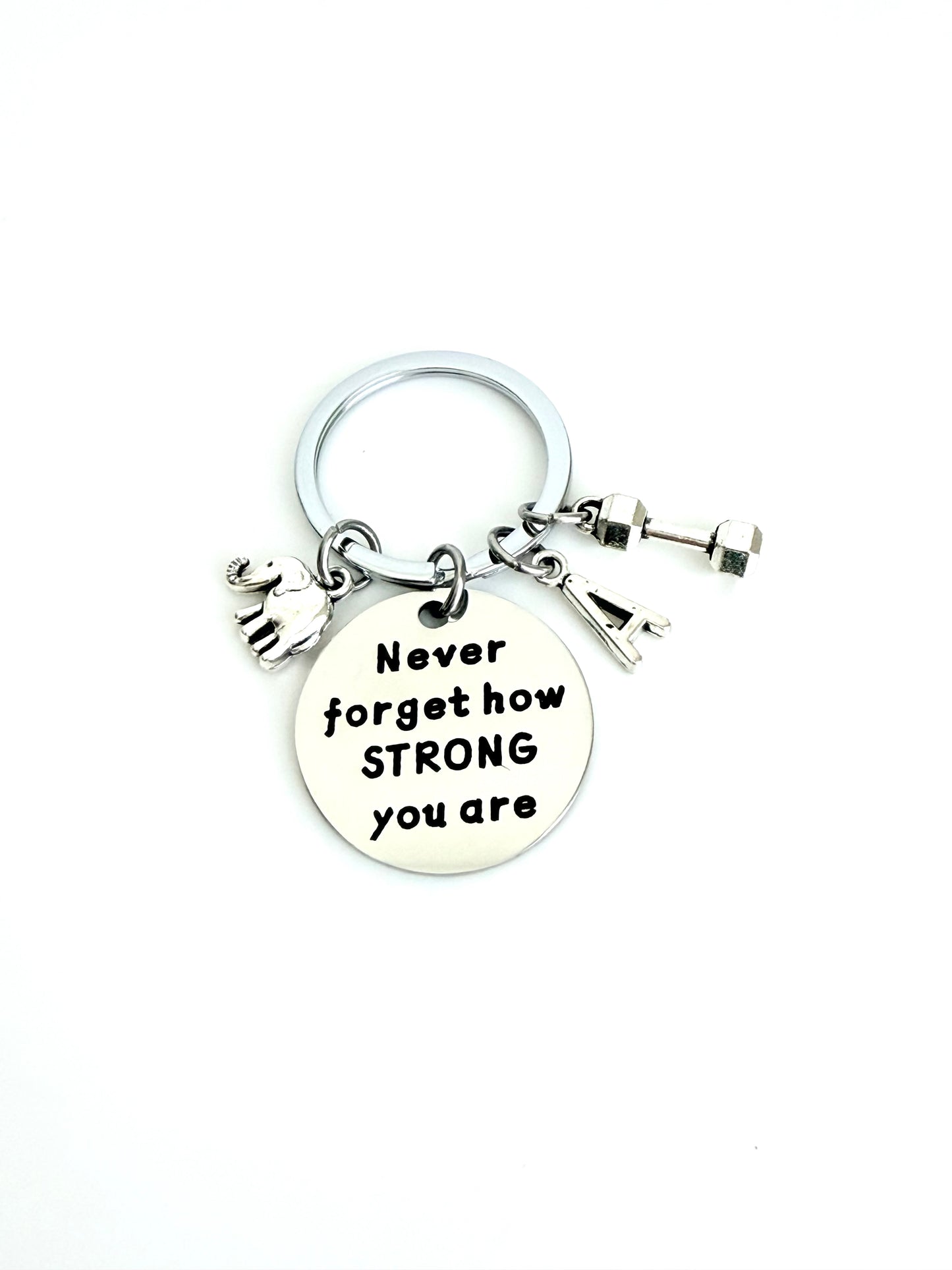 Personalized Strength Keychain • Motivational Gift for Her Him