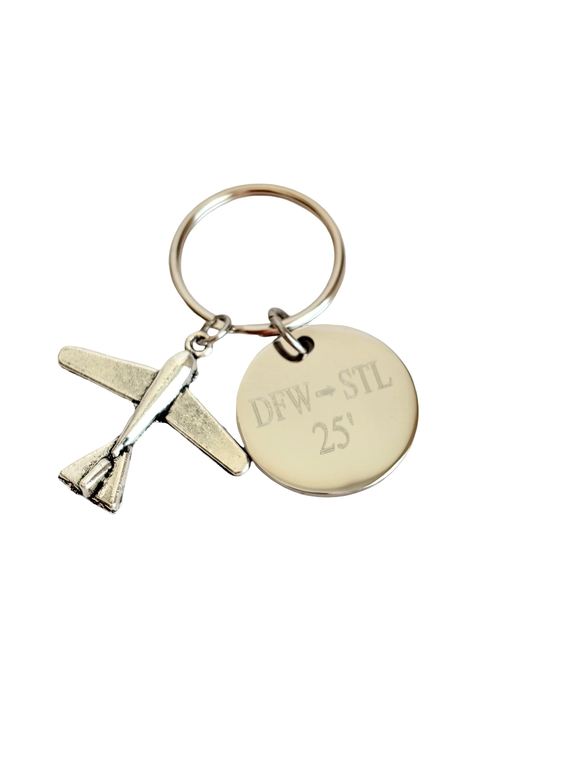 Personalized Airplane Keychain