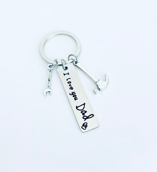 Personalized Dad Keychain • Father’s Day Gift • Birthday Gift for Dad • Custom Dad Keepsake