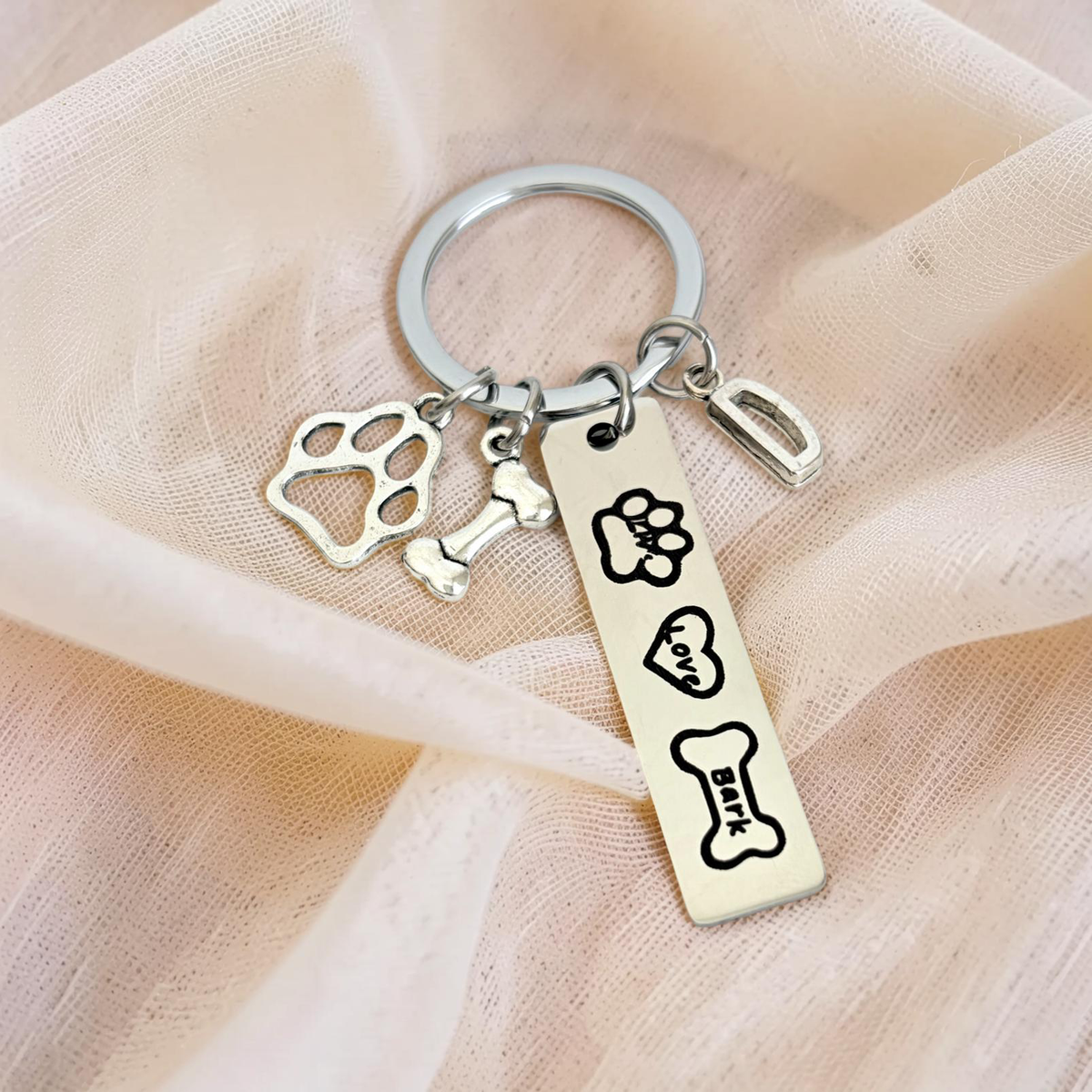Personalized Dog Lover Keychain