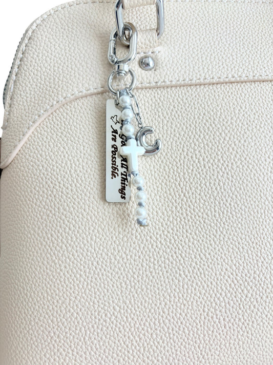 Personalized “With God All Things Possible” Bag Charm
