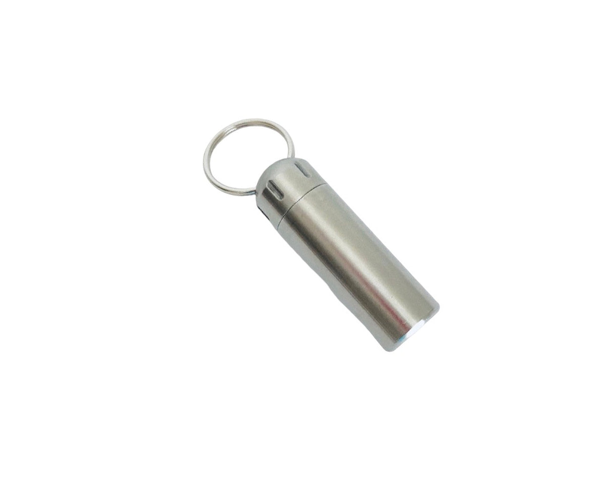 Personalized Stainless Steel Large Pill Holder Keychain