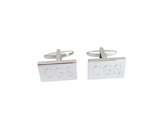Personalized Polished Rectangle Cufflinks