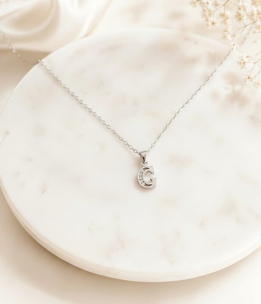 Personalized Sterling Silver Initial Necklace