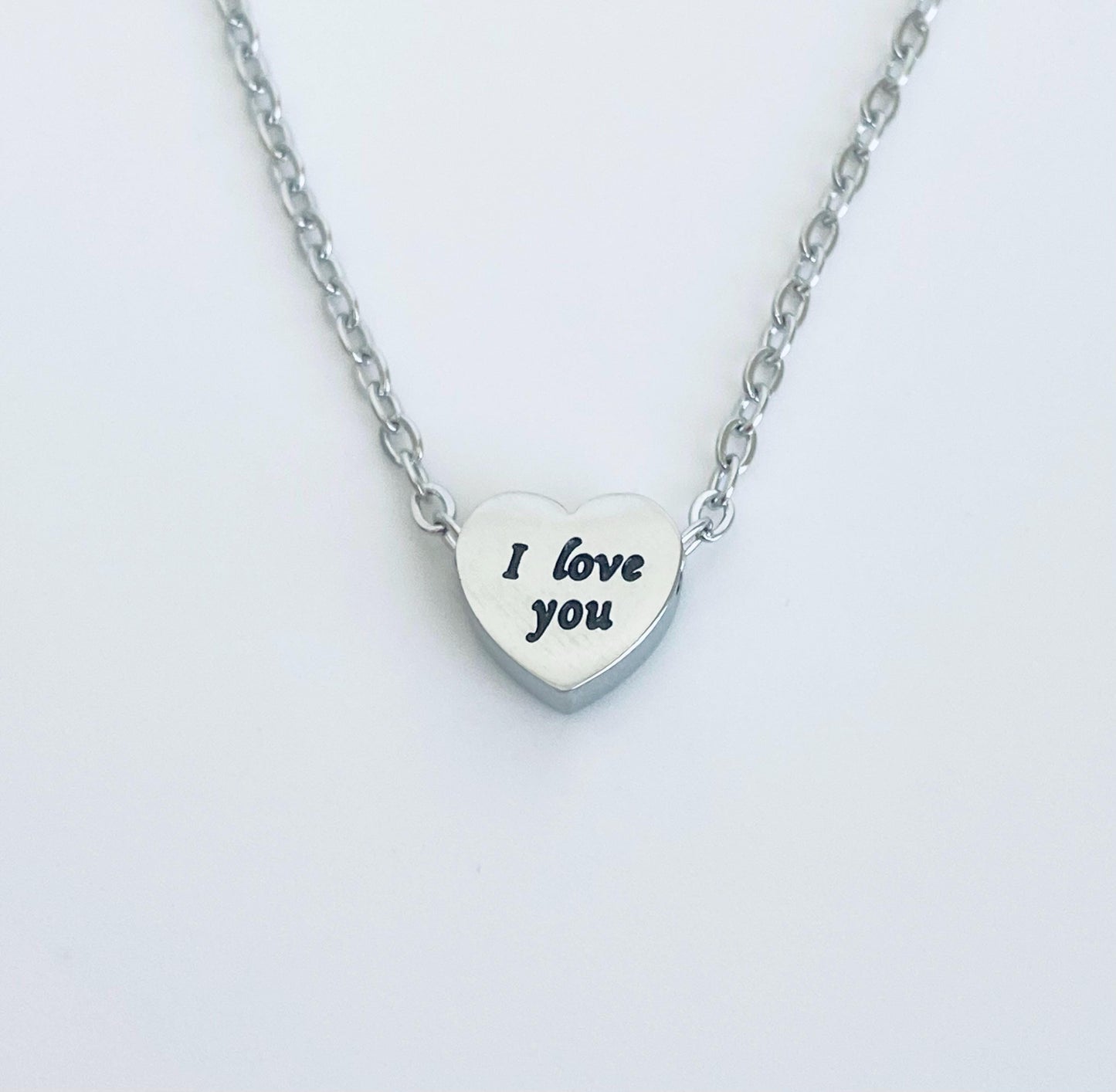 Personalized Small Heart Necklace • Gift for Wife. Sisters. Best Friends