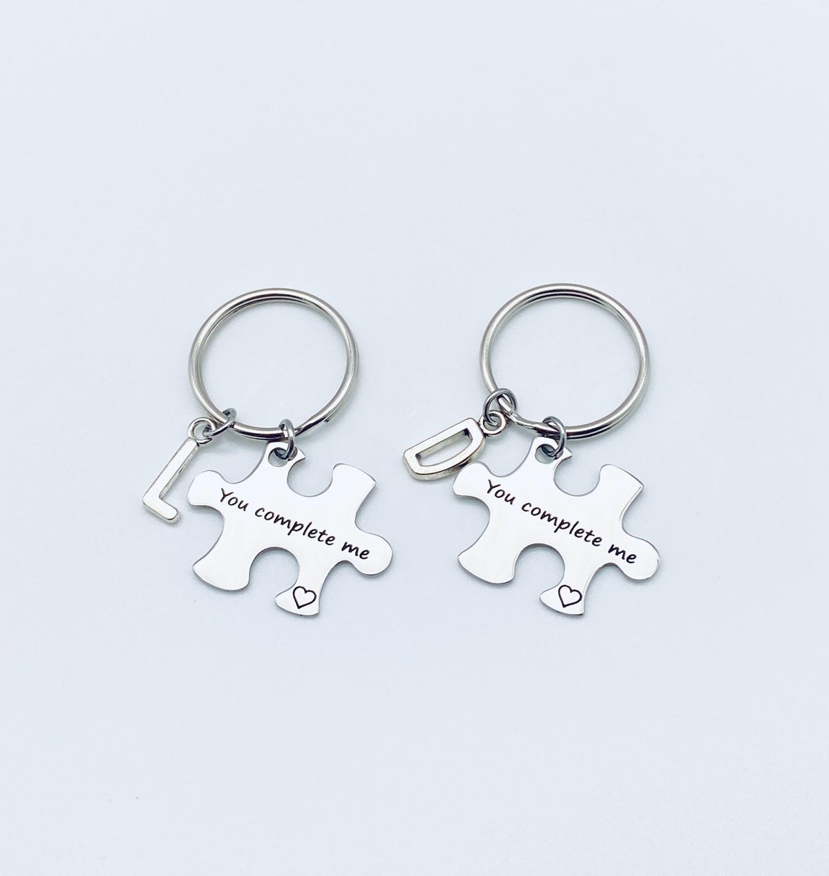 Personalized “You Complete Me” Puzzle Keychain