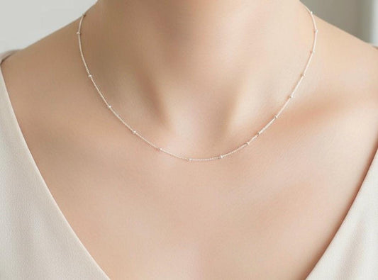 Satellite Chain Necklace • Sterling Silver, Gold Filled or Rose Gold Filled