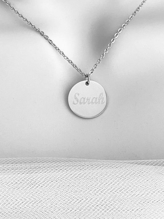 Personalized Stainless Steel Name Necklace • Custom Name Necklace in Stainless Steel, Gold or Rose Gold
