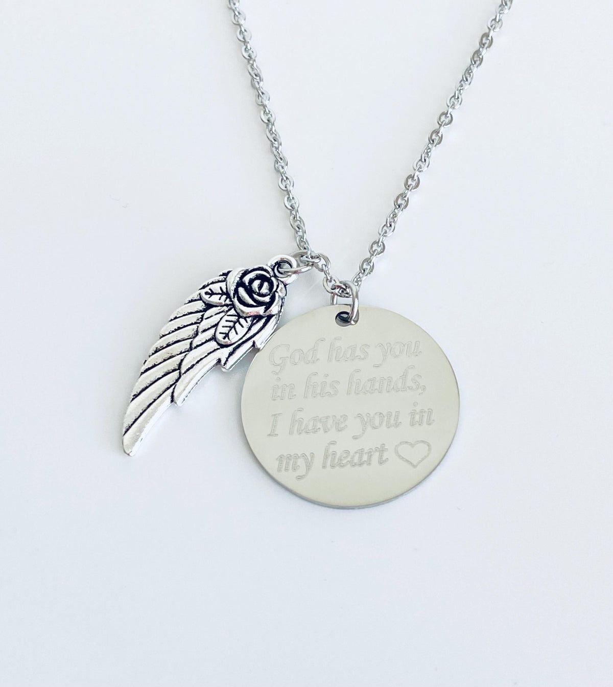 Personalized Angel Wing Necklace