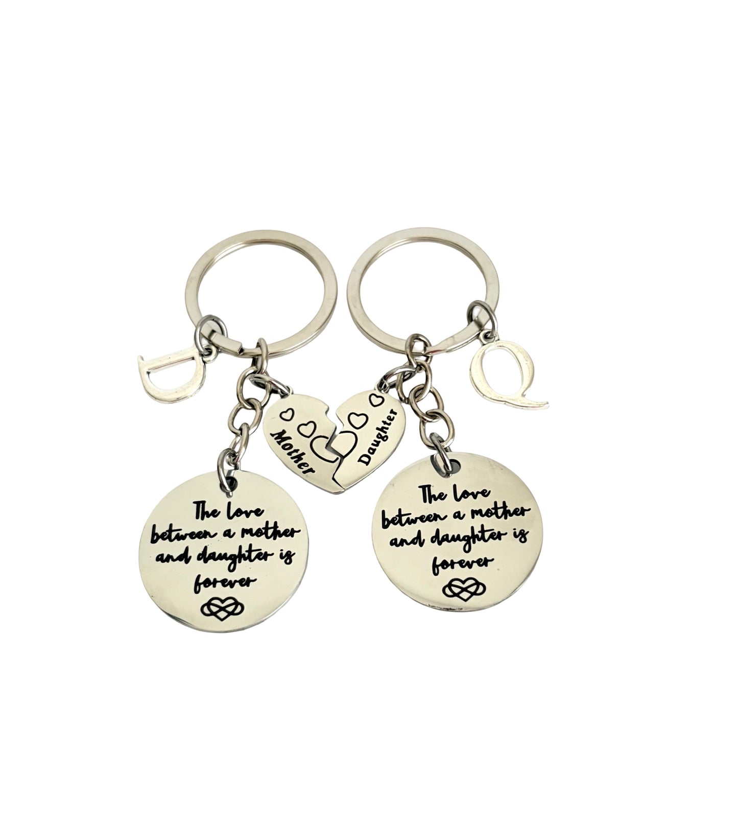Personalized Mother Daughter Keychain Set • The Love Between a Mother & Daughter is Forever