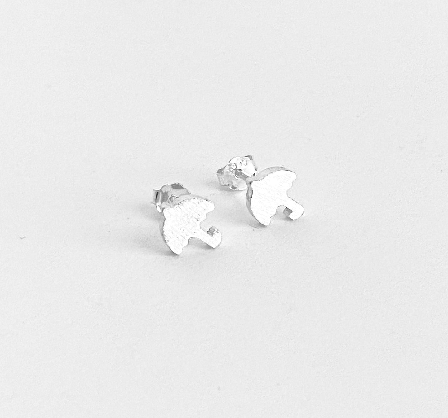 Small Sterling Silver Umbrella Stud Earrings • Cute Mini Umbrella Earrings