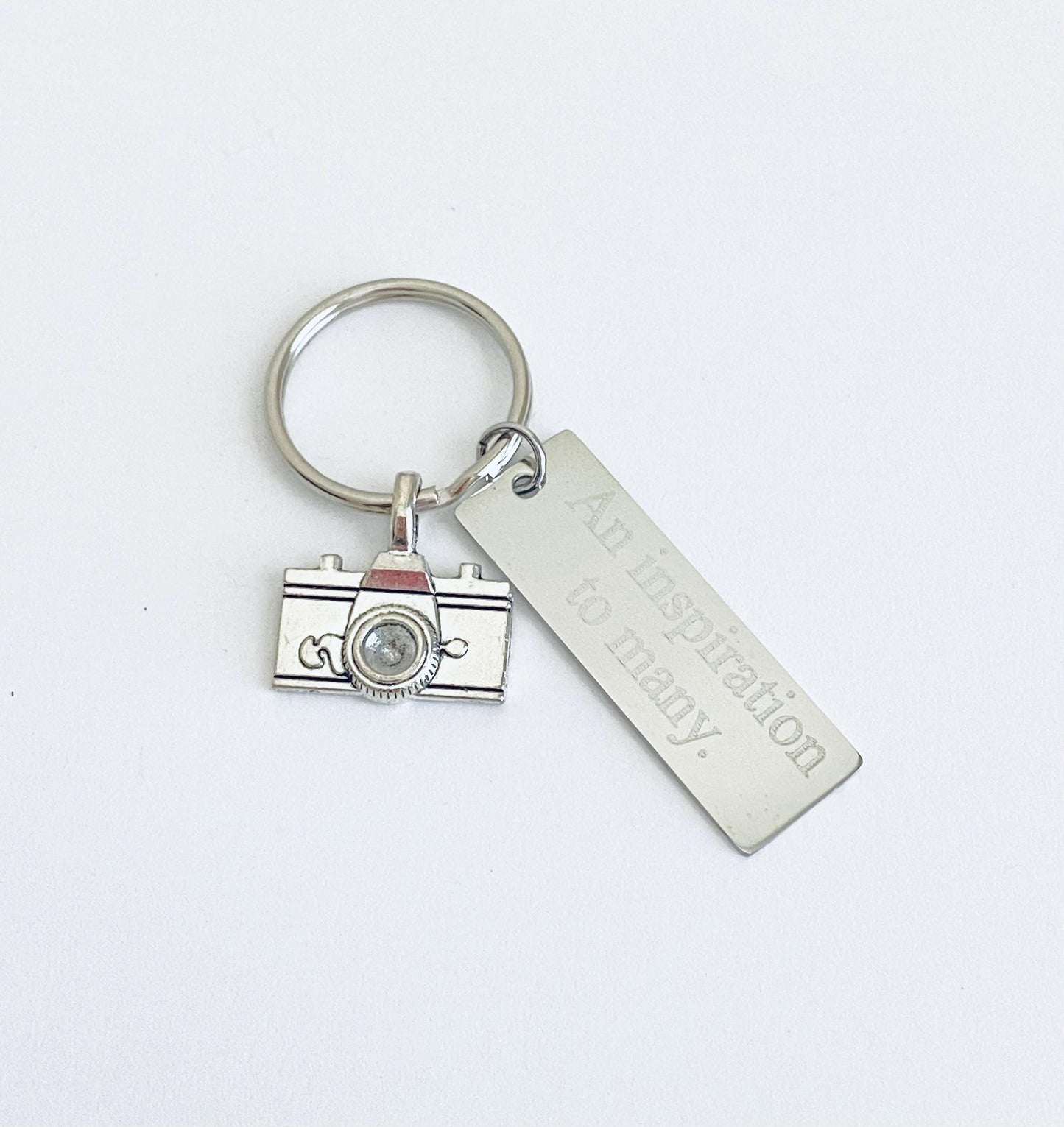 Personalized Camera Keychain • Engraved Name Key Chain • Gift for Photographer