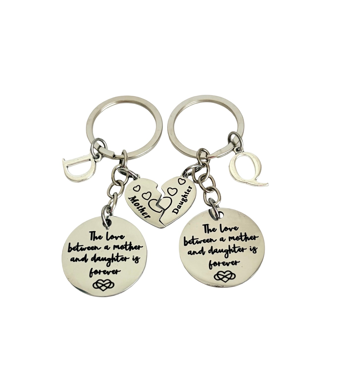 Personalized Mother Daughter Keychain Set • The Love Between a Mother & Daughter is Forever