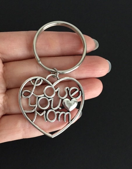 Love You Mom Key Chain • Sentimental Gift for Mom, Mother Appreciation Keychain