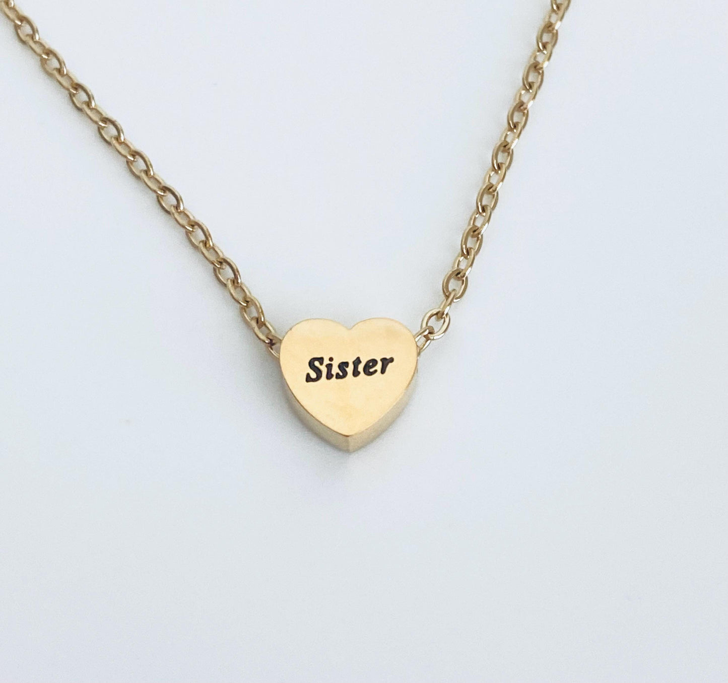Personalized Small Heart Necklace • Gift for Wife. Sisters. Best Friends