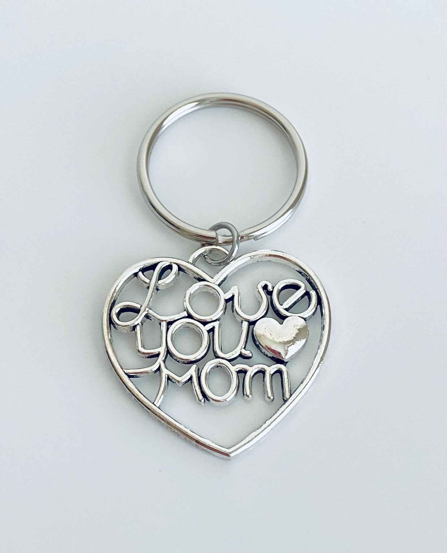 Love You Mom Key Chain • Sentimental Gift for Mom, Mother Appreciation Keychain