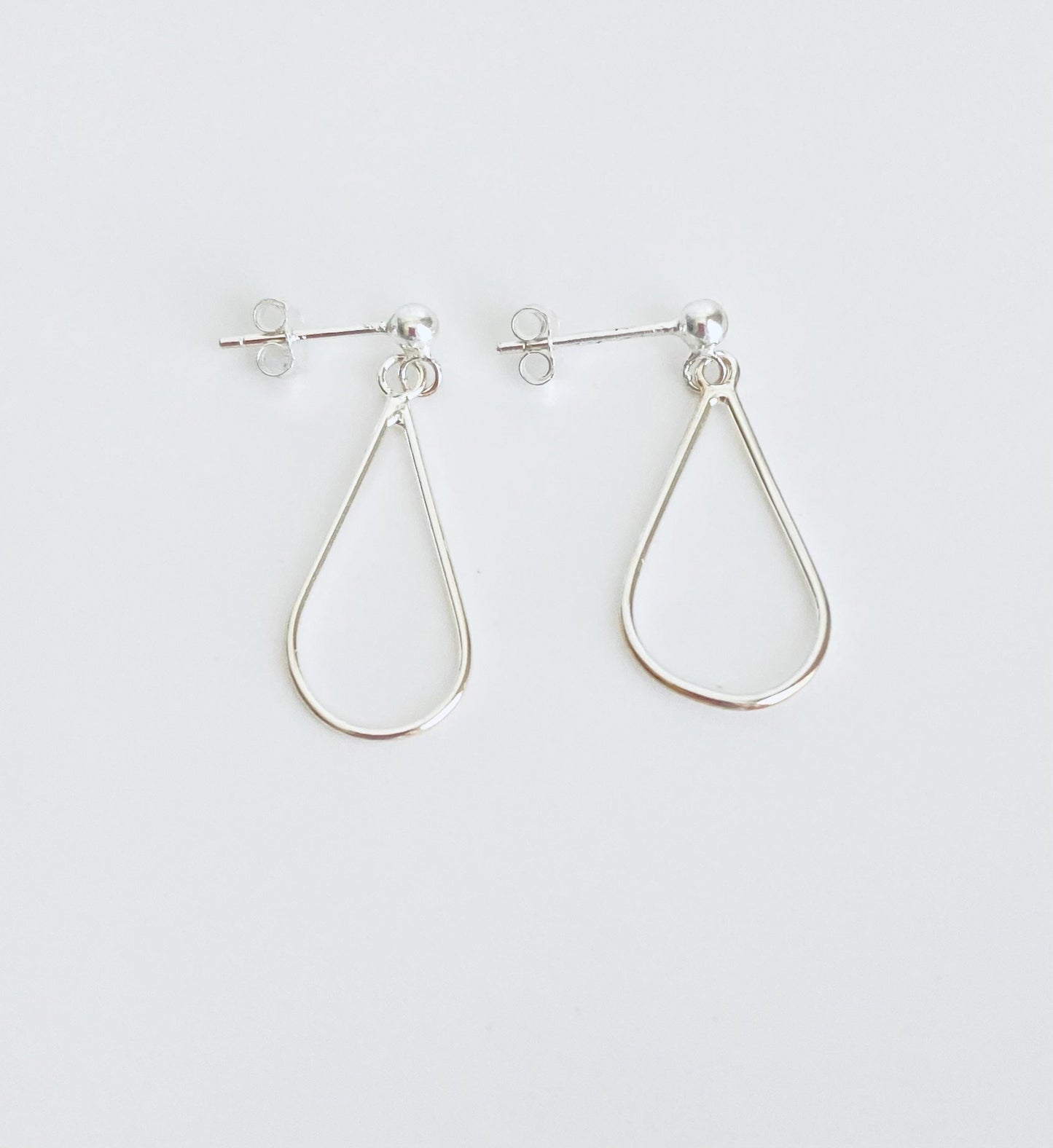 Sterling Silver Teardrop Dangle Earrings • Elegant Minimalist Drop Earrings