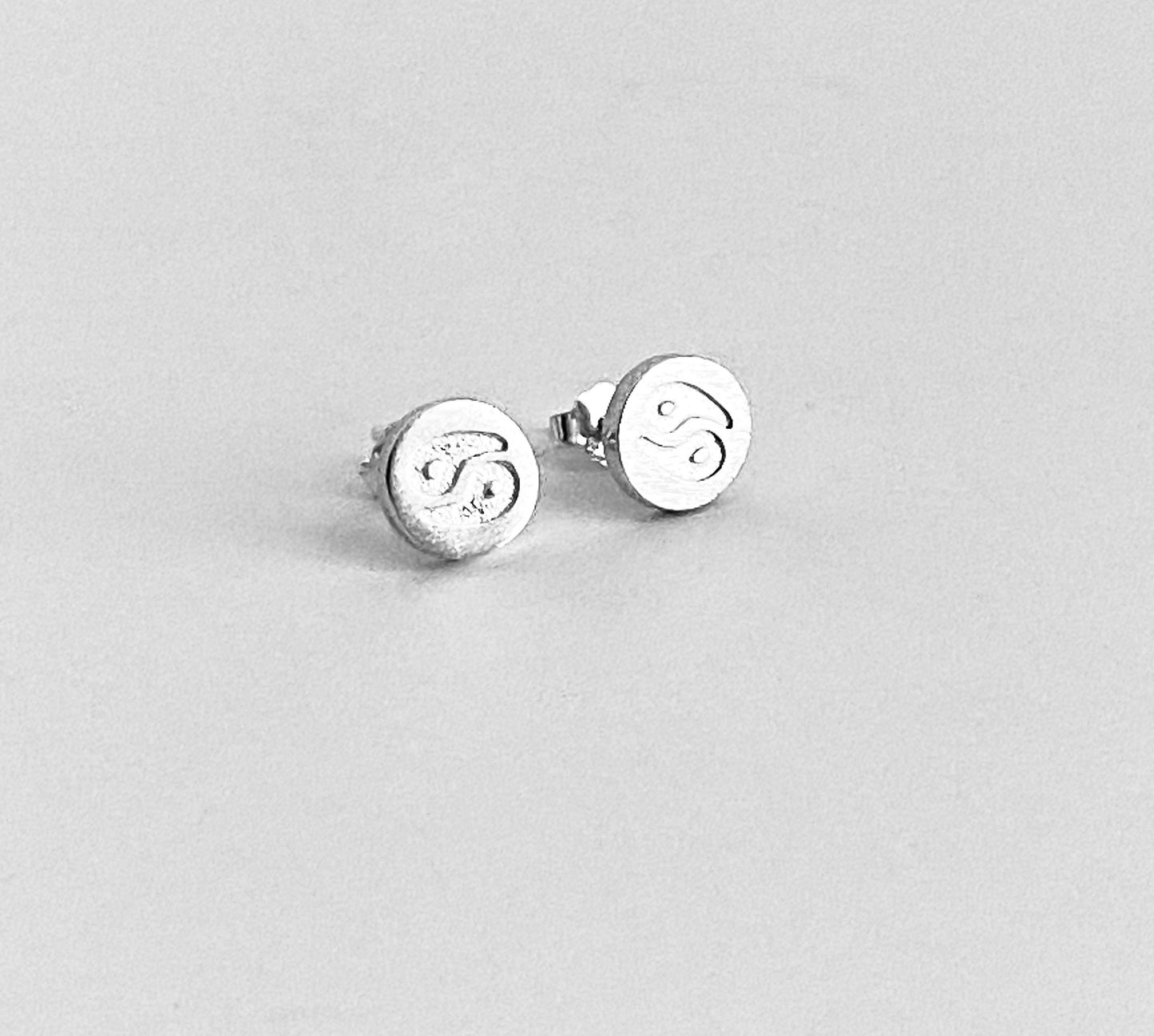 Sterling Silver Horoscope Sign Stud Earrings  • 925 Zodiac Symbol Studs