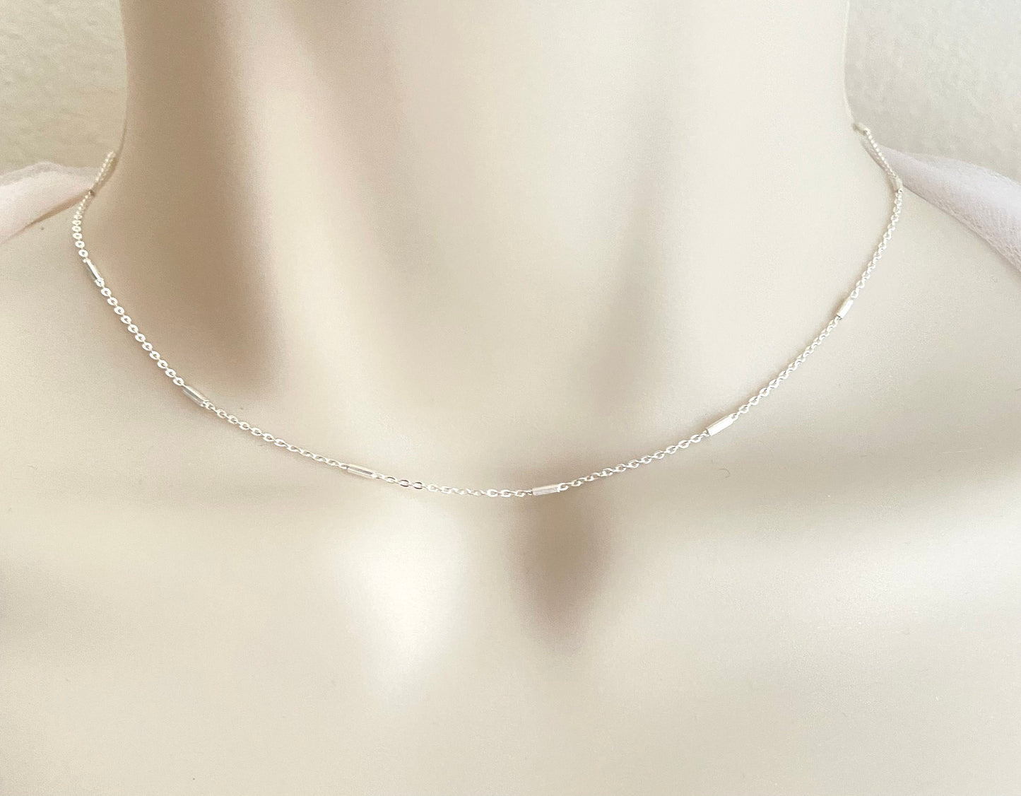 Sterling Silver Chain Necklace • Classic 925 Silver Chain, Minimalist Everyday Necklace