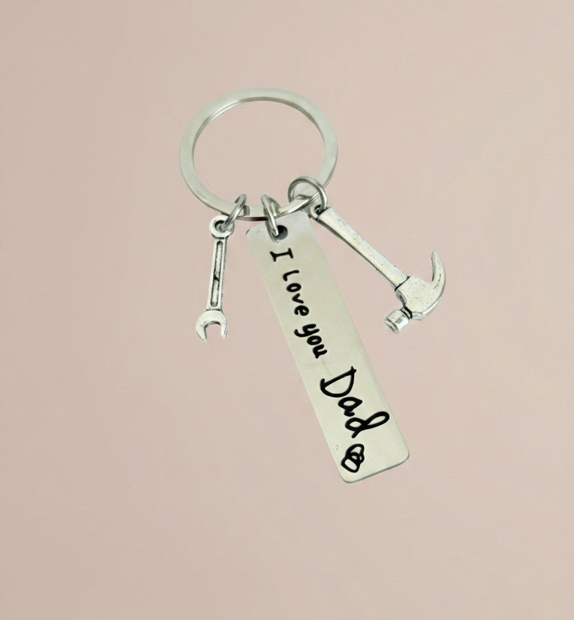 Personalized Dad Keychain