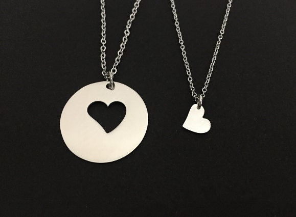 Stainless Steel Mother & Daughter Necklace Set • Matching Mom and Daughter Jewelry