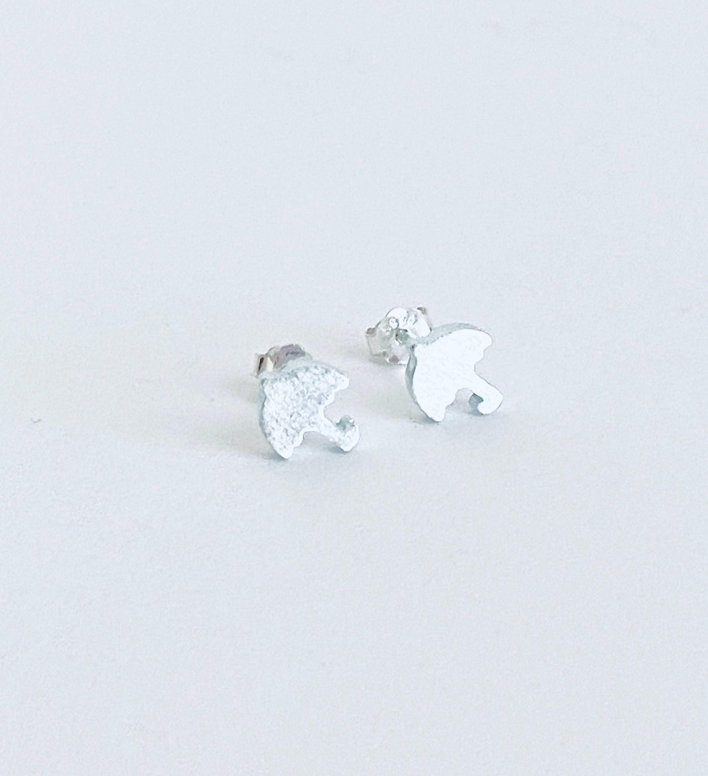 Small Sterling Silver Umbrella Stud Earrings • Cute Mini Umbrella Earrings