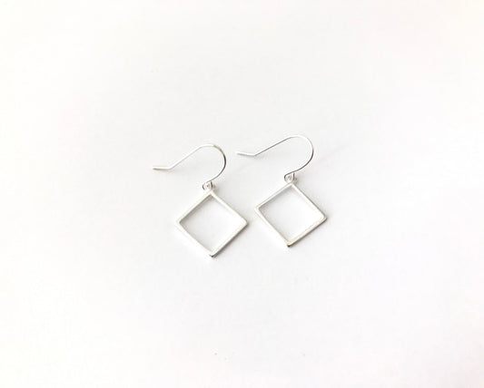 Sterling Silver Dangle Earrings • Classic Silver Drop Earrings, Minimalist Everyday Jewelry