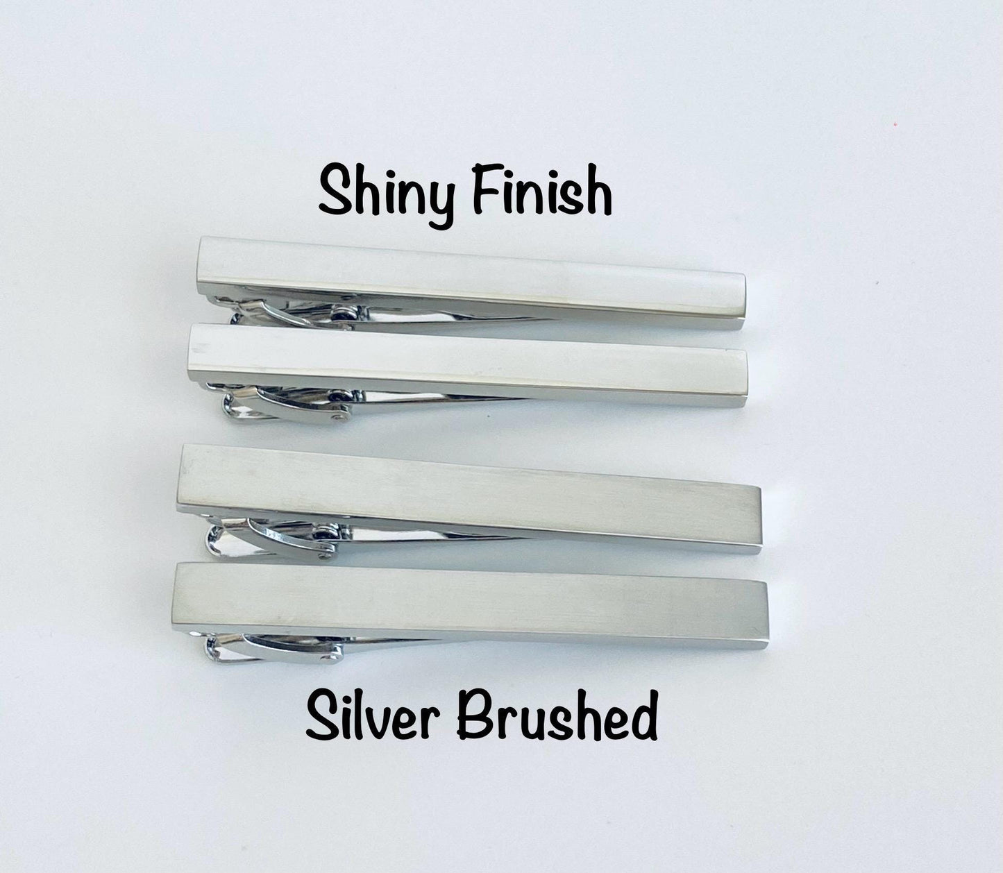 Personalized Long Tie Clip • Custom Engraved Tie Bar for Men, Wedding & Groomsmen Gift