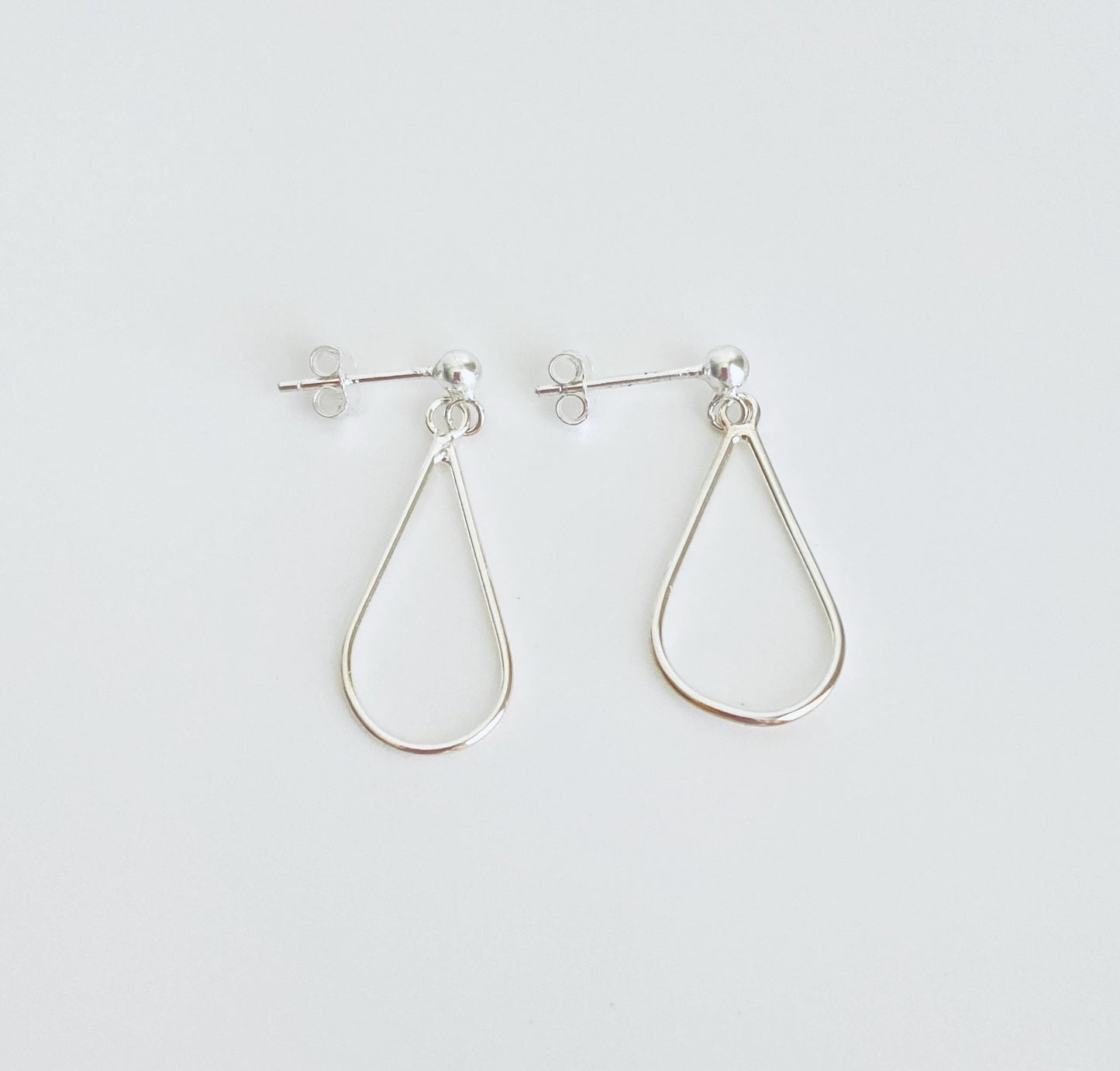 Sterling Silver Teardrop Dangle Earrings • Elegant Minimalist Drop Earrings
