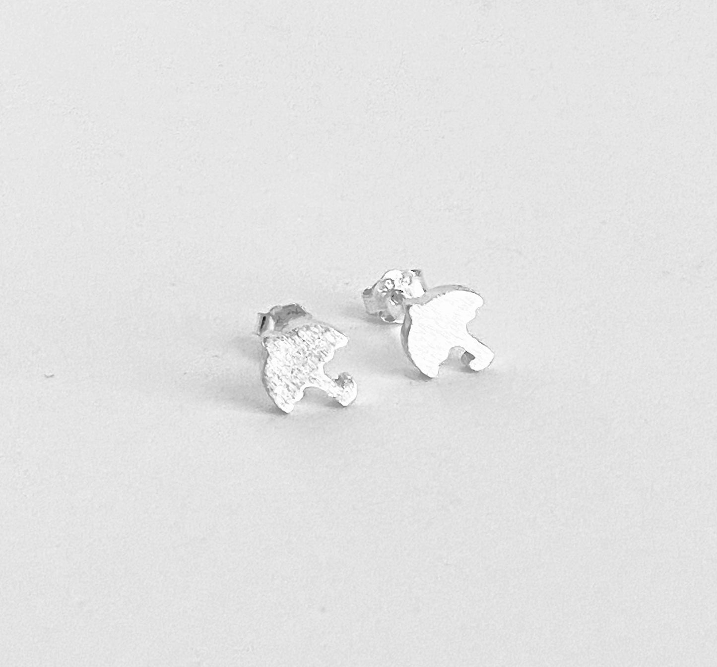 Small Sterling Silver Umbrella Stud Earrings • Cute Mini Umbrella Earrings