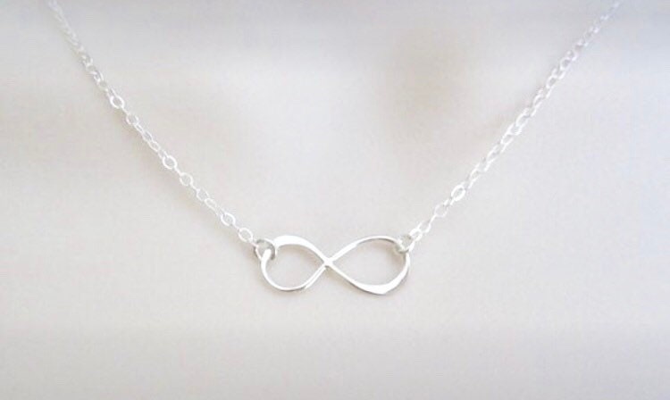 Sterling Silver Infinity Necklace • 925 Silver Symbol of Love Pendant