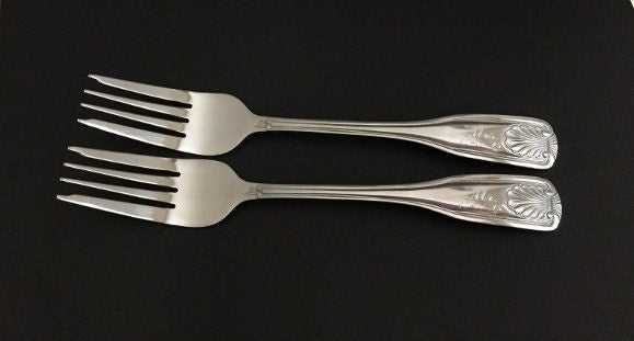 Personalized Stainless Steel Dinner Fork with Floral Handle • Custom Engraved Silver Fork Gift